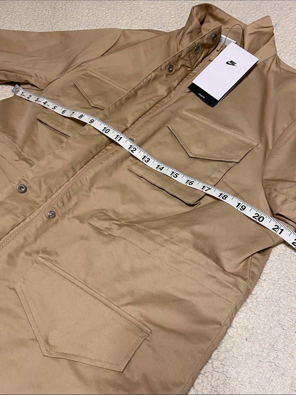 Nike Women's Sportswear M65 Ess Tan Jacket Parka NWTS Size Medium - Picture 13 of 13